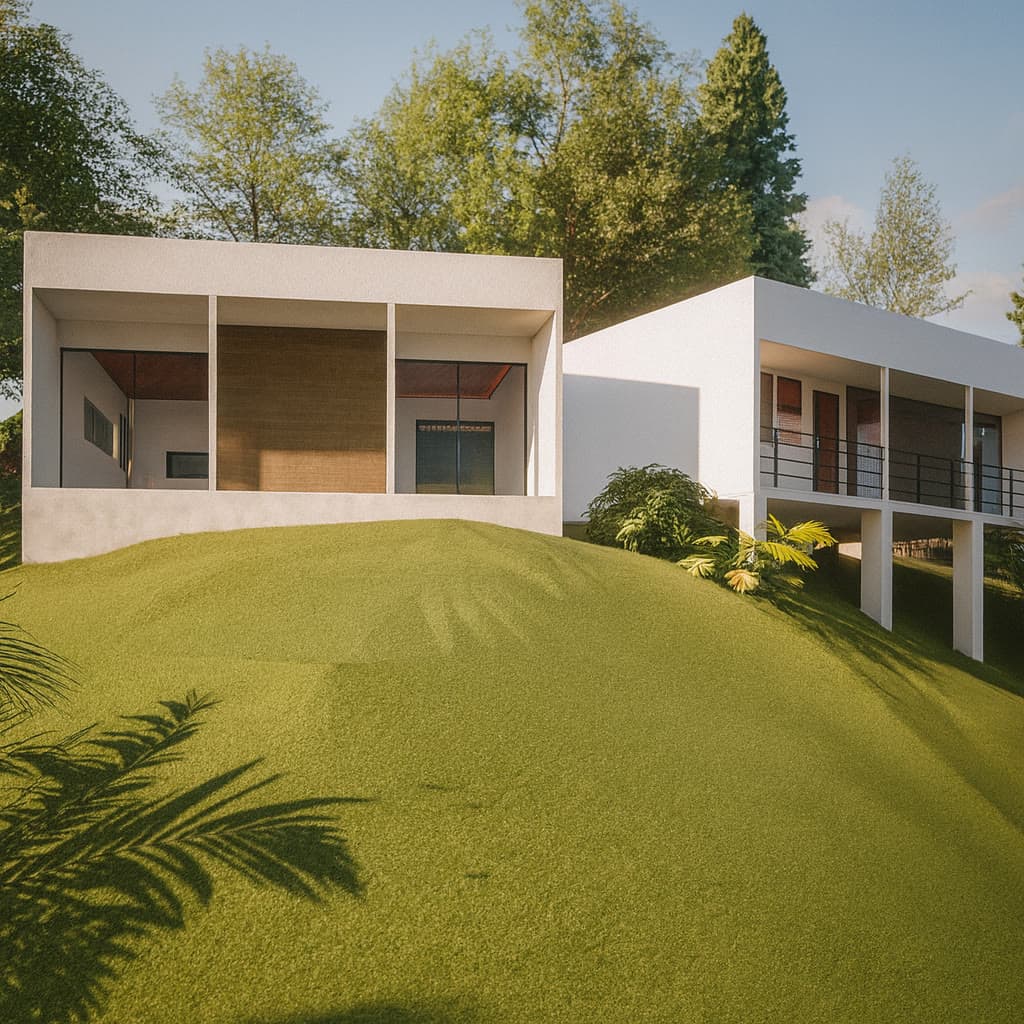 Diseño de casa familiar con piscina creado por Fabrique